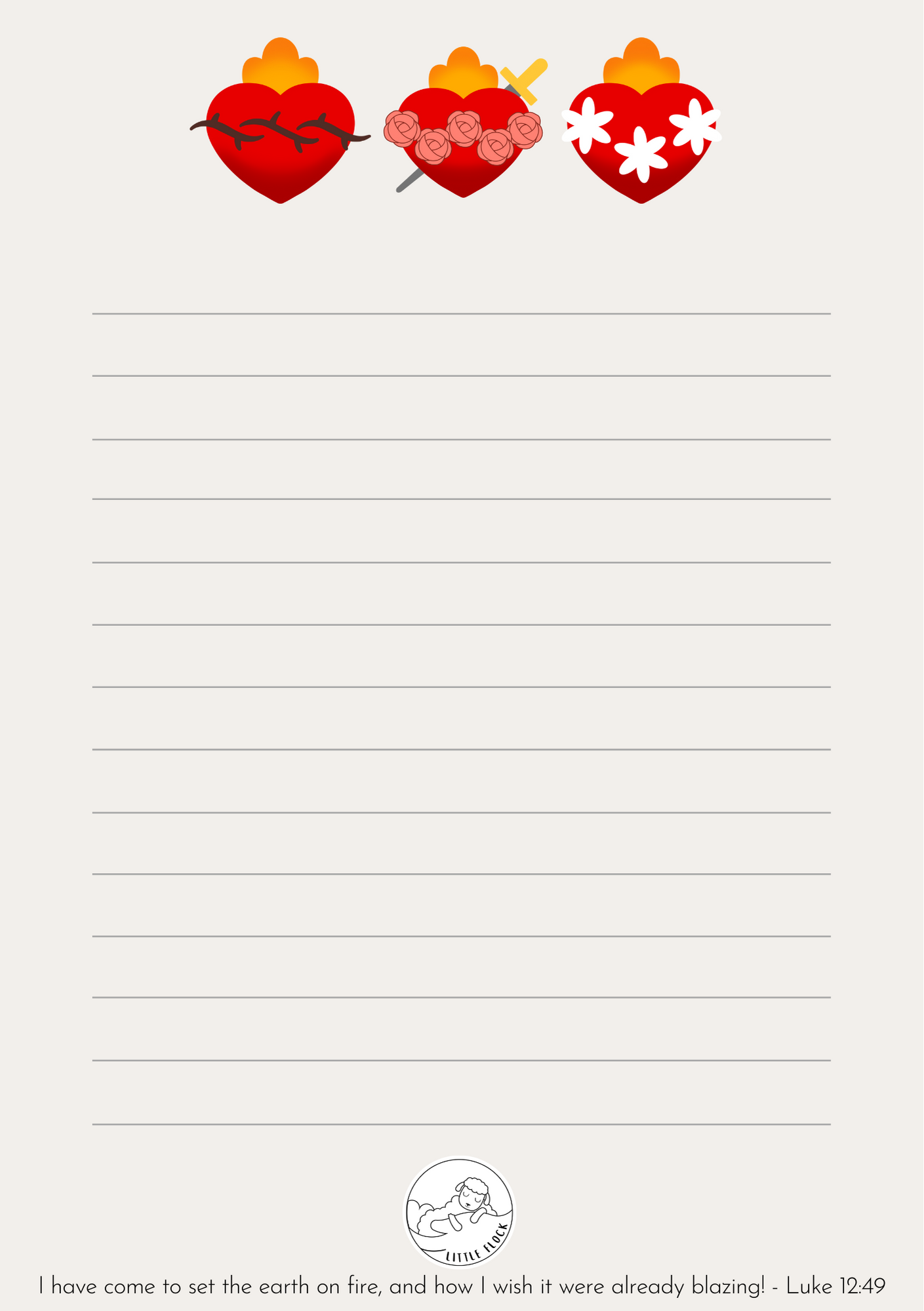 Holy Hearts A5 Notepad